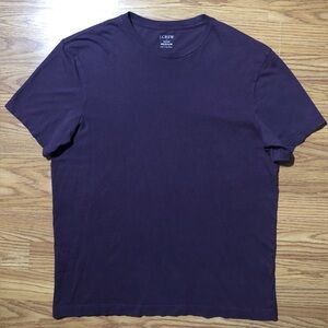 J. Crew Washed Cotton Knit T-Shirt Mens M Purple